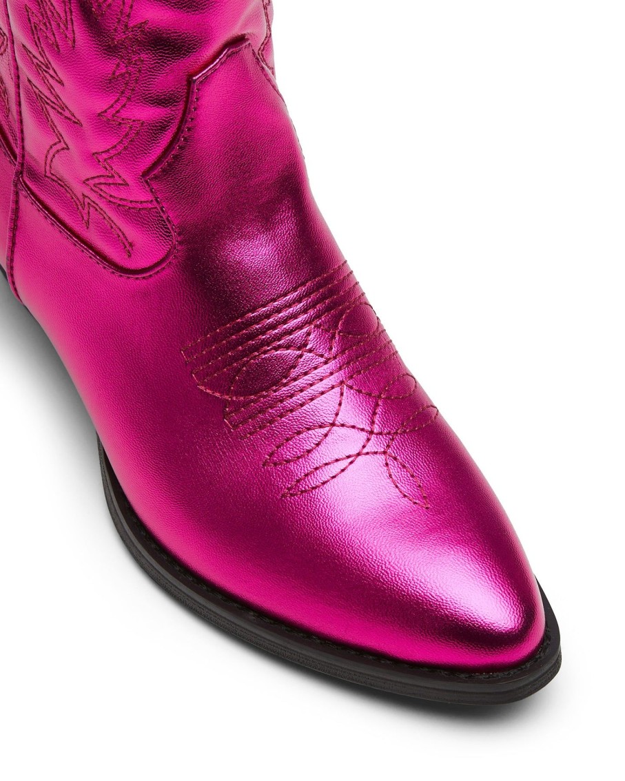 Boots Therapy Shoes | Wilder Cowboy Ankle Boot Metallic Pink