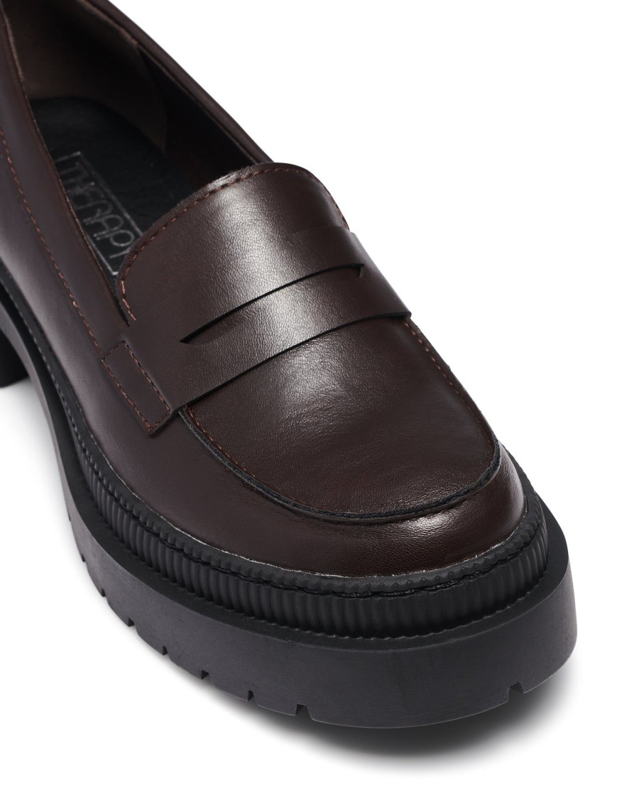 Flats Therapy Shoes | Rico Loafer Chocolate