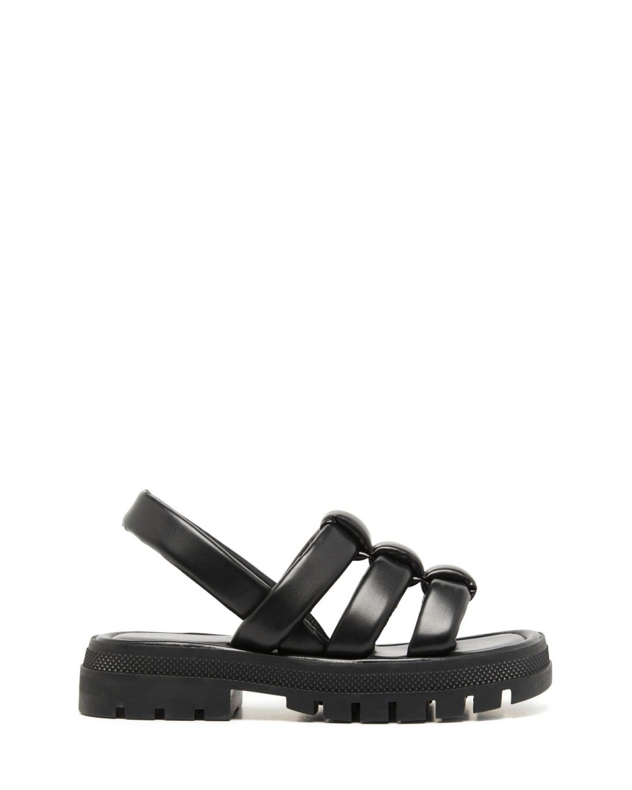 Flats Therapy Shoes | Rilee Sandal Black Smooth