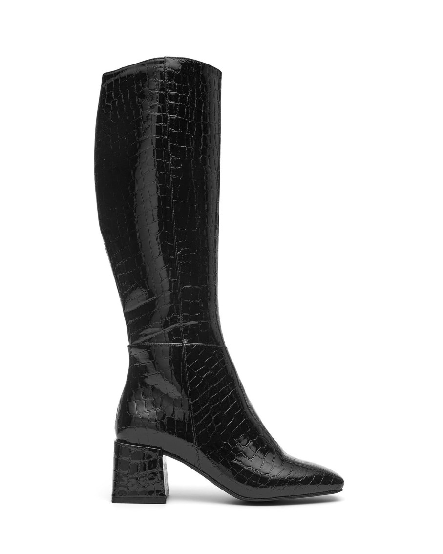 Boots Therapy Shoes | Wolf Tall Boot Black Croc