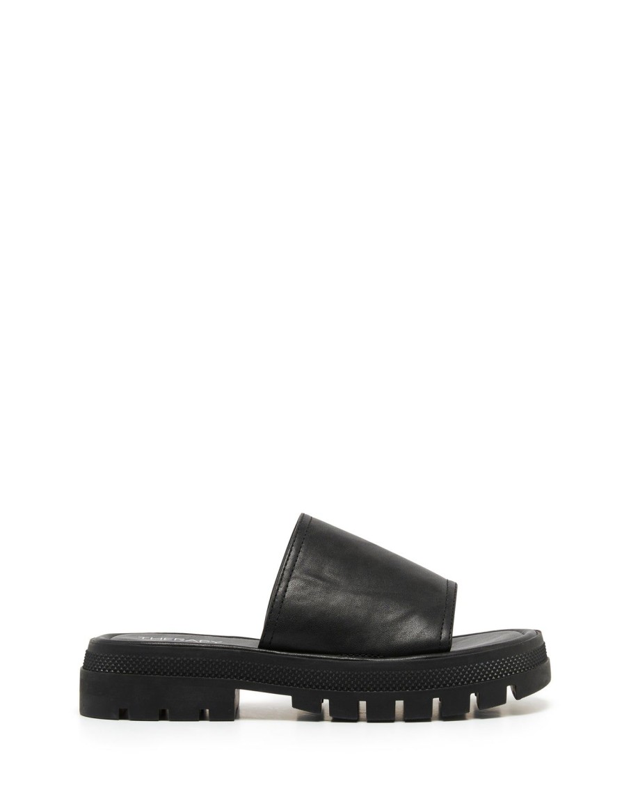 Sandals Therapy Shoes | Raid Sandal Black Smooth