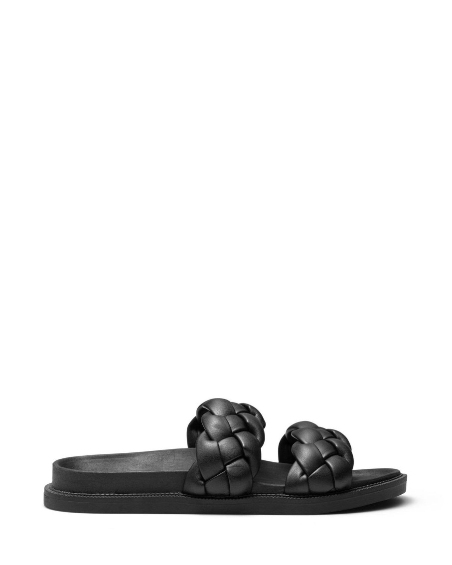 Sandals Therapy Shoes | Elle Flat Sandal Black