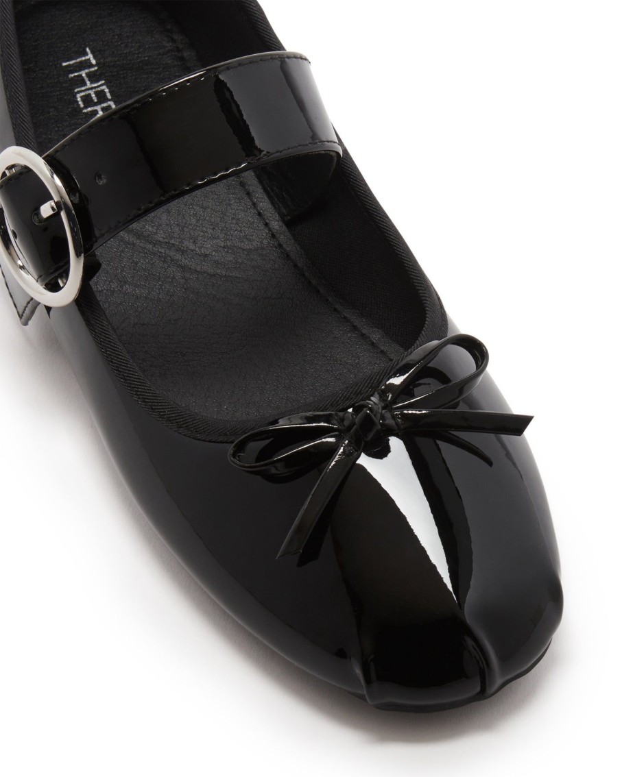 Balletcore Therapy Shoes | Mesmerize Ballet Flat Black Patent