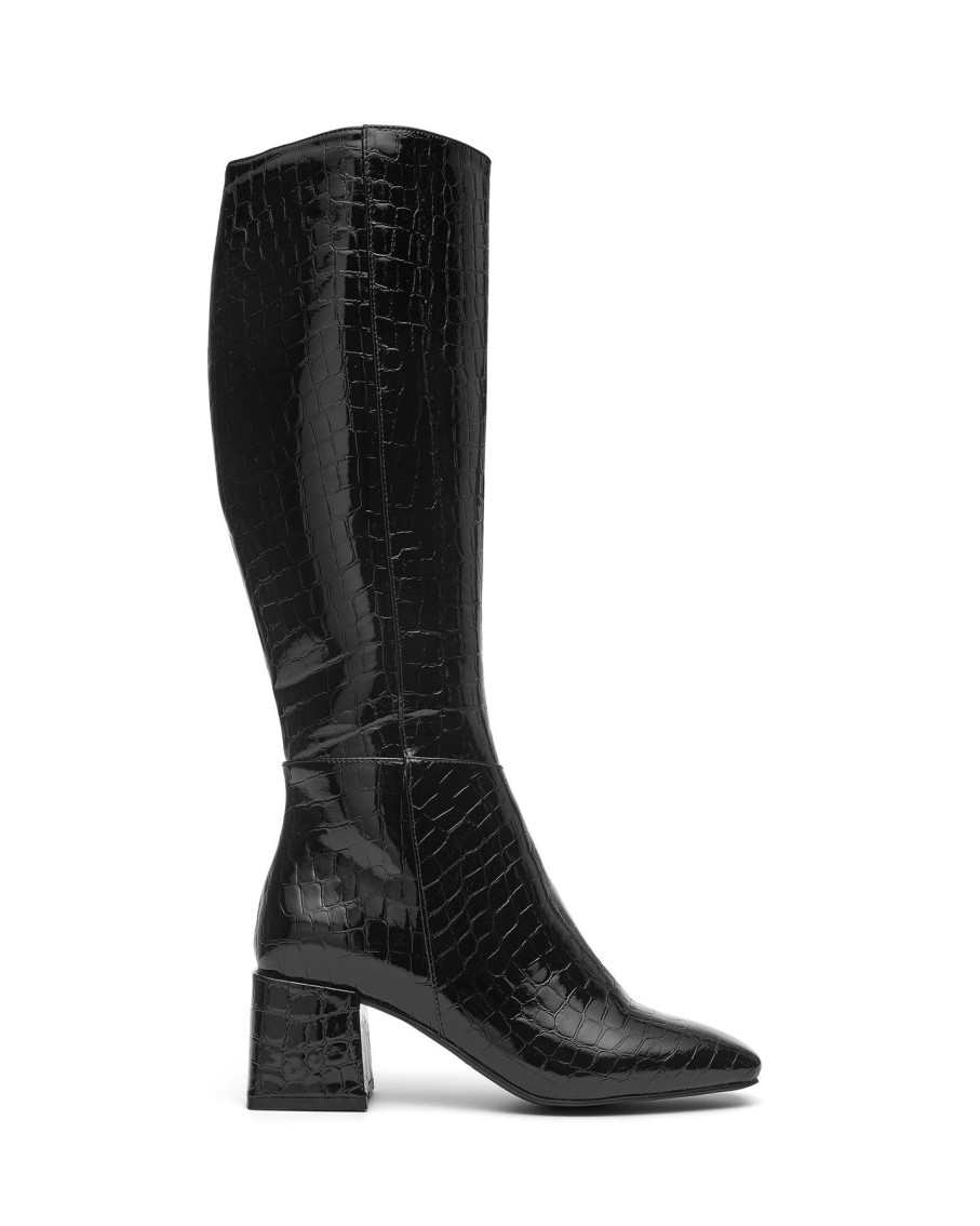 Boots Therapy Shoes | Wolf Tall Boot Black Croc