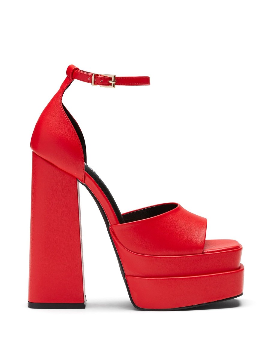 Sandals Therapy Shoes | Virtue Platform Heel Red