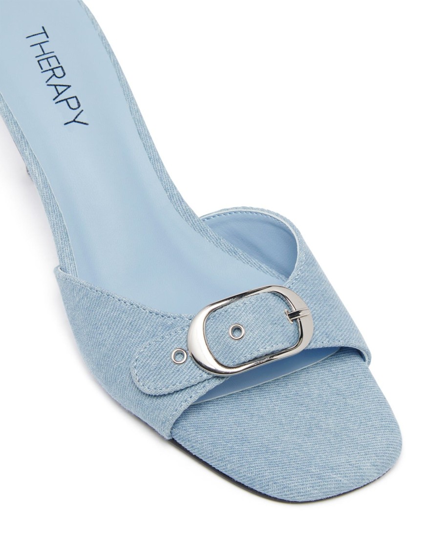 Heels Therapy Shoes | Jaden Heel Blue Denim