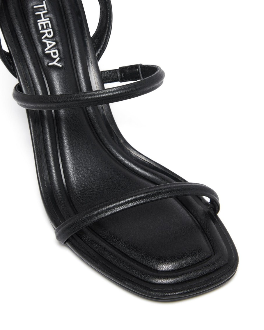 Sandals Therapy Shoes | Teya Heel Black Smooth