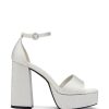 Heels Therapy Shoes | Moda Platform Heel Silver Satin