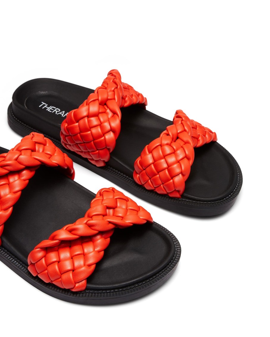 Flats Therapy Shoes | Evil Flat Sandal Tangerine