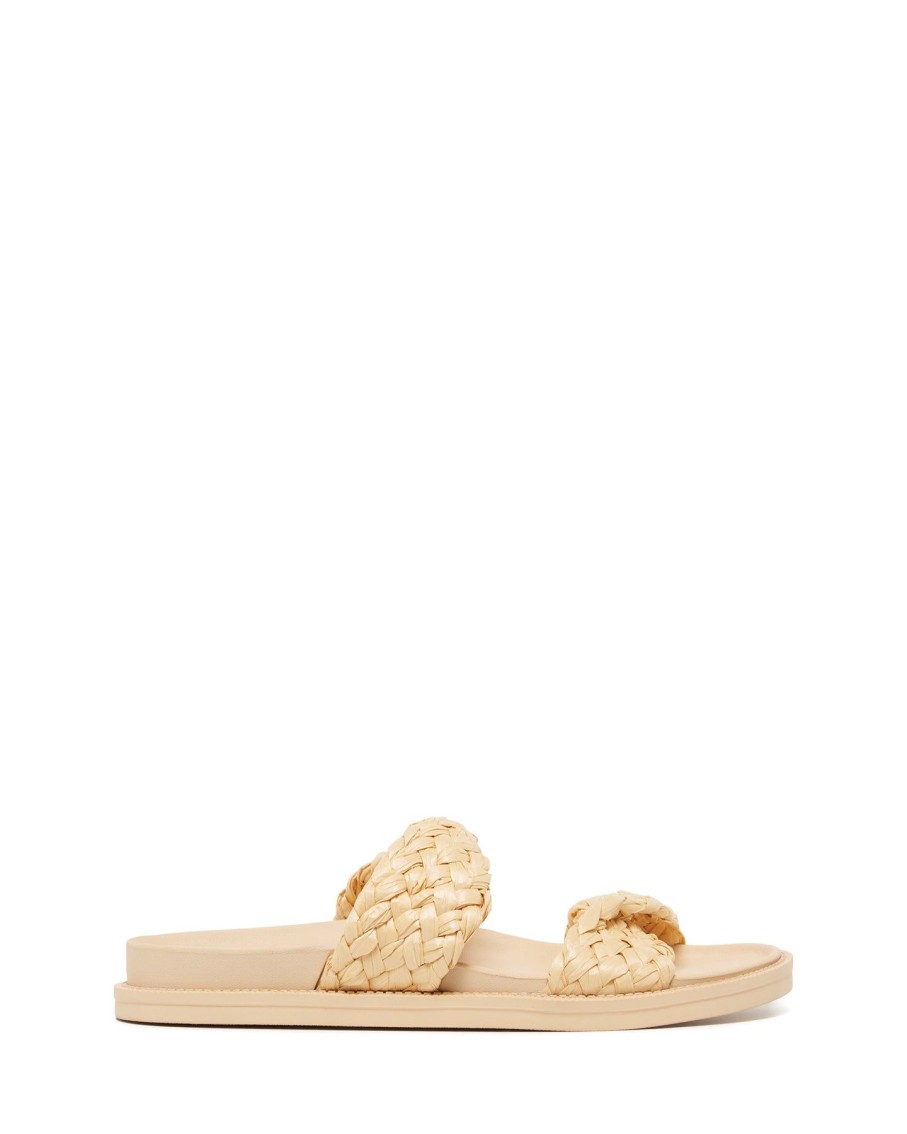 Flats Therapy Shoes | Peele Sandal Natural Raffia