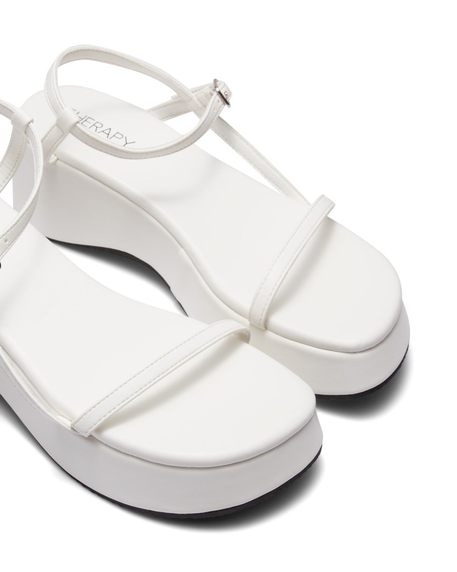 Sandals Therapy Shoes | Claudia Platform Sandal White