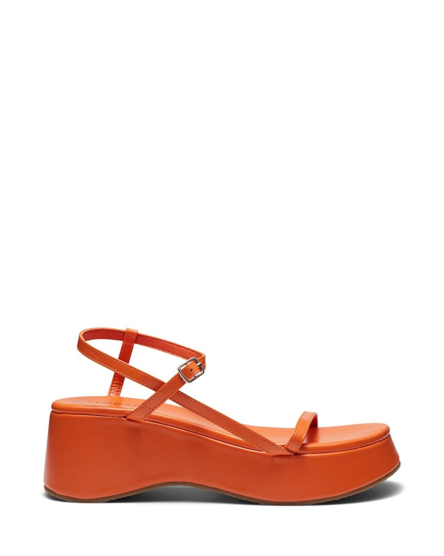 Sandals Therapy Shoes | Claudia Platform Sandal Tangerine