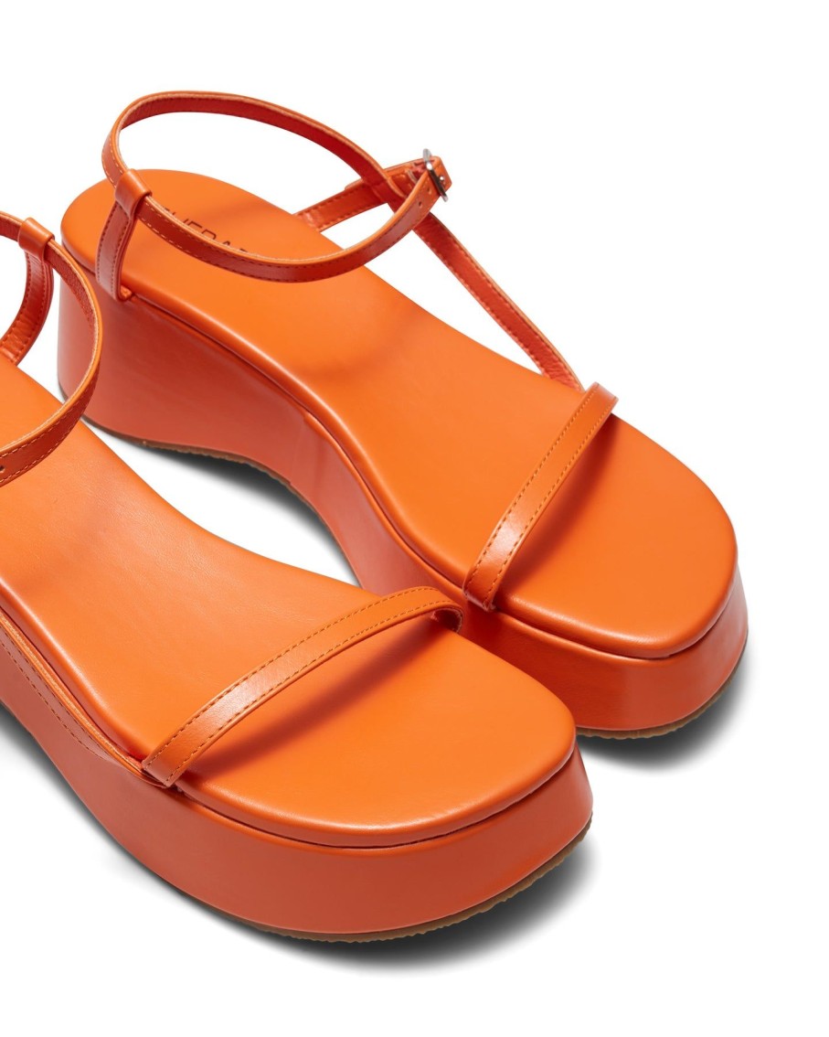 Sandals Therapy Shoes | Claudia Platform Sandal Tangerine