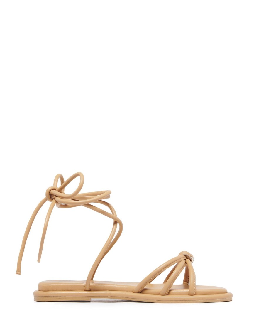 Flats Therapy Shoes | Raye Sandal Caramel Smooth