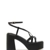 Sandals Therapy Shoes | Daze Platform Heel Black Smooth