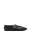 Flats Therapy Shoes | Amina Ballet Flat Black Smooth