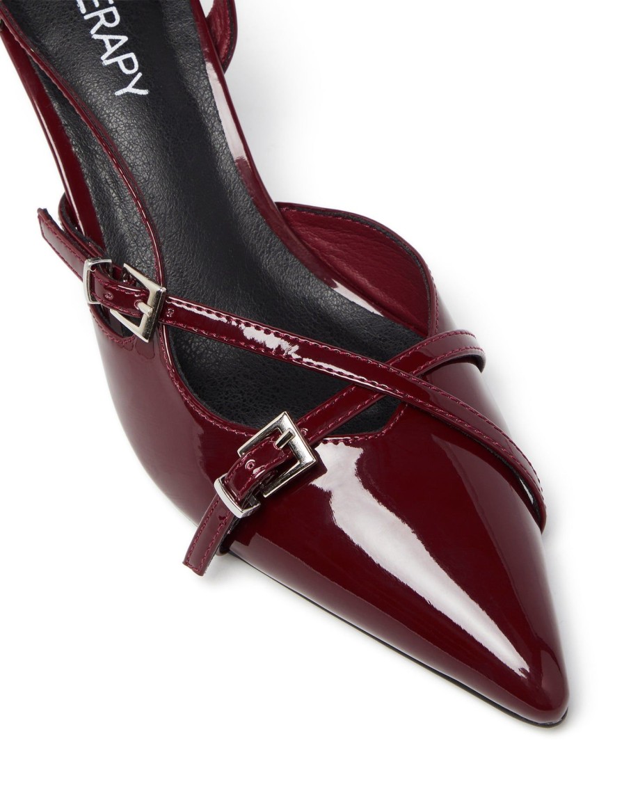 Heels Therapy Shoes | Juicy Slingback Pump Cherry Patent - Pre Order Due For Dispatch Approx 15 March