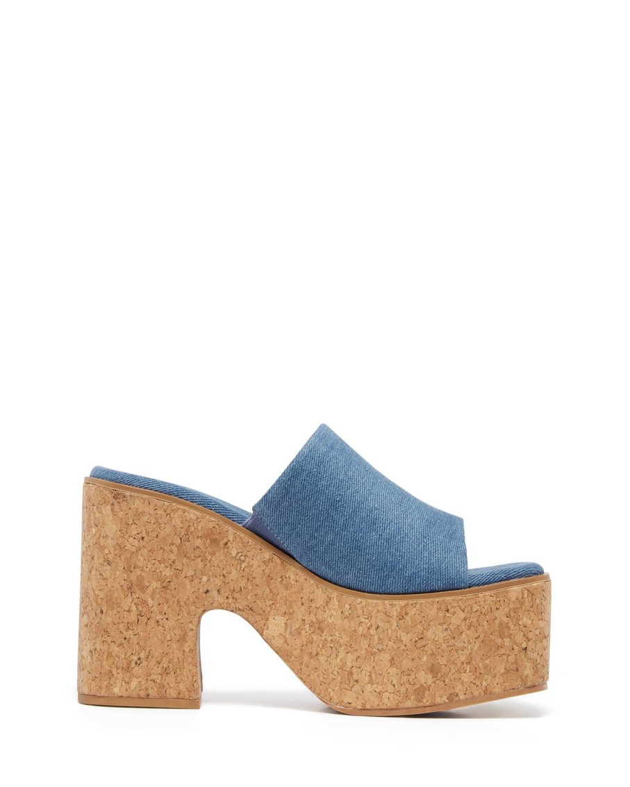 Heels Therapy Shoes | Dreamy Platform Heel Blue Denim