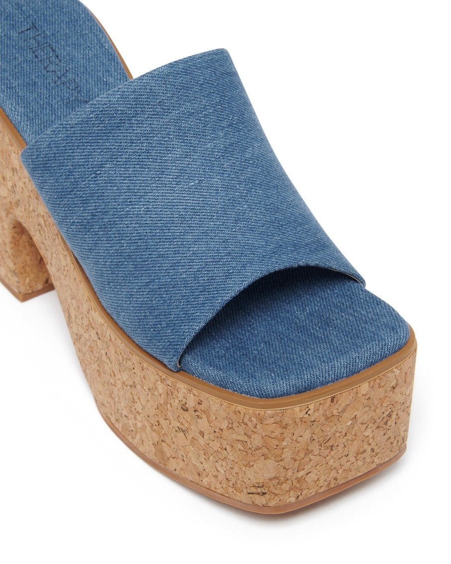 Heels Therapy Shoes | Dreamy Platform Heel Blue Denim