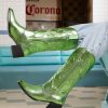 Boots Therapy Shoes | Ranger Cowboy Boot Metallic Lime