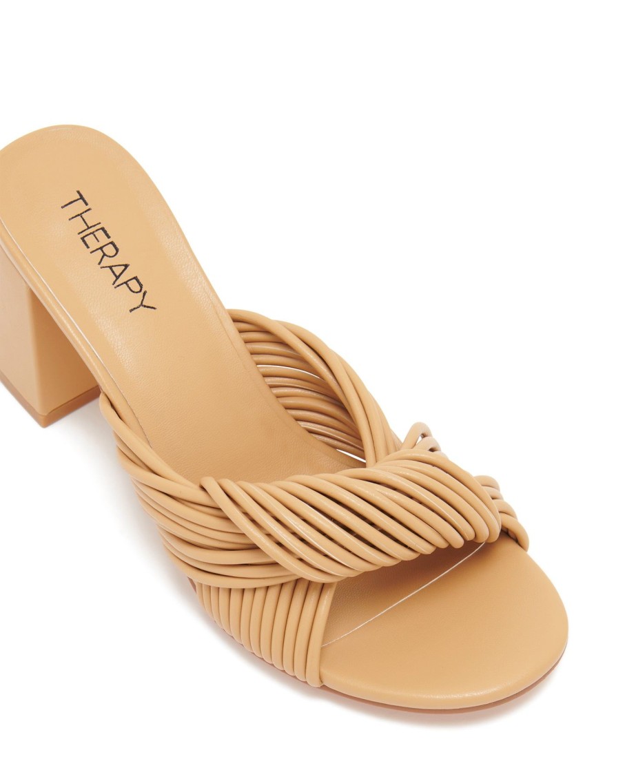 Sandals Therapy Shoes | Kaylee Heel Caramel Smooth