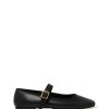 Flats Therapy Shoes | Faze Ballet Flat Black Smooth