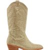 Boots Therapy Shoes | Majesty Cowboy Boot Gold Rhinestones