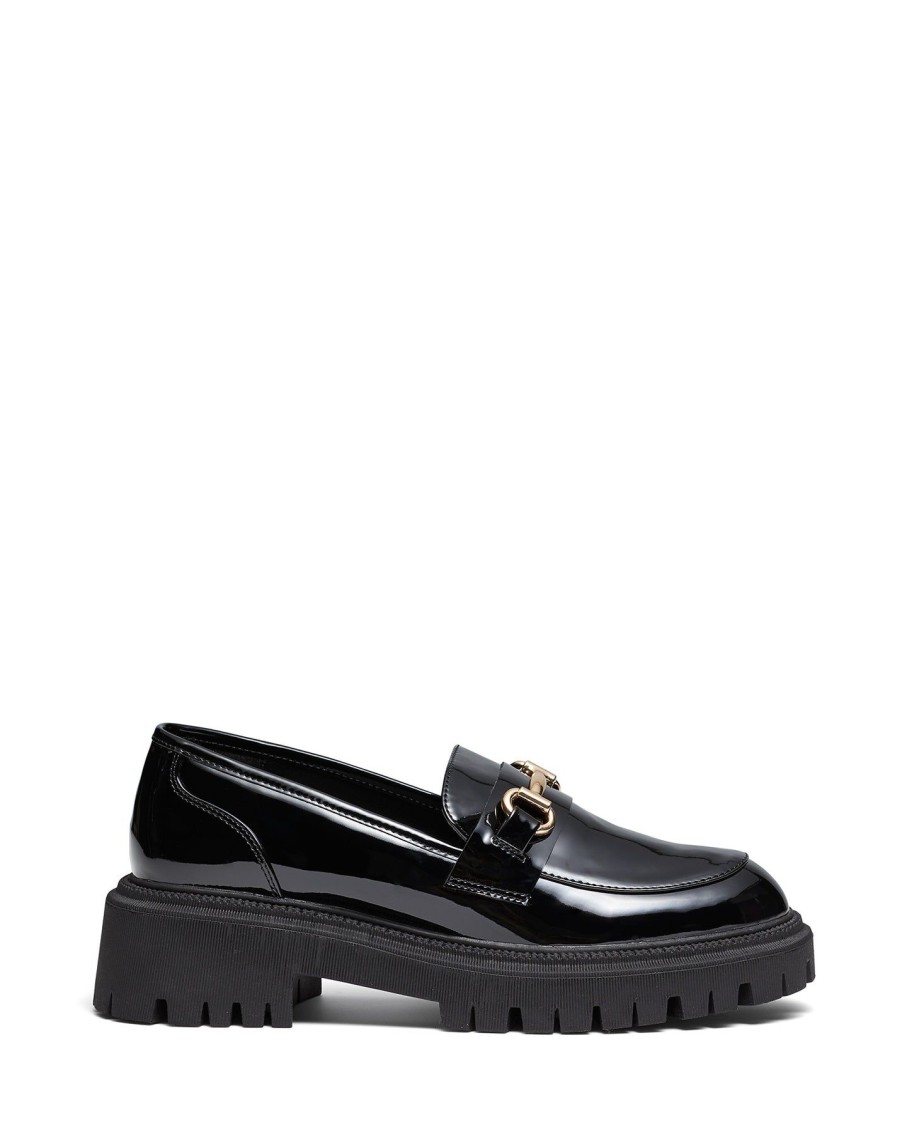 Flats Therapy Shoes | Extra Loafer Black Patent