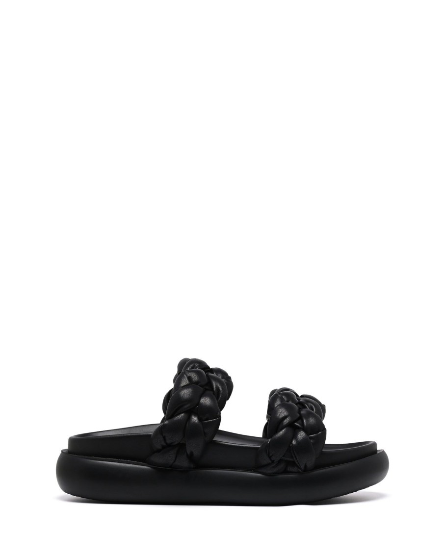 Sandals Therapy Shoes | Vandal Flatform Sandal Black Smooth