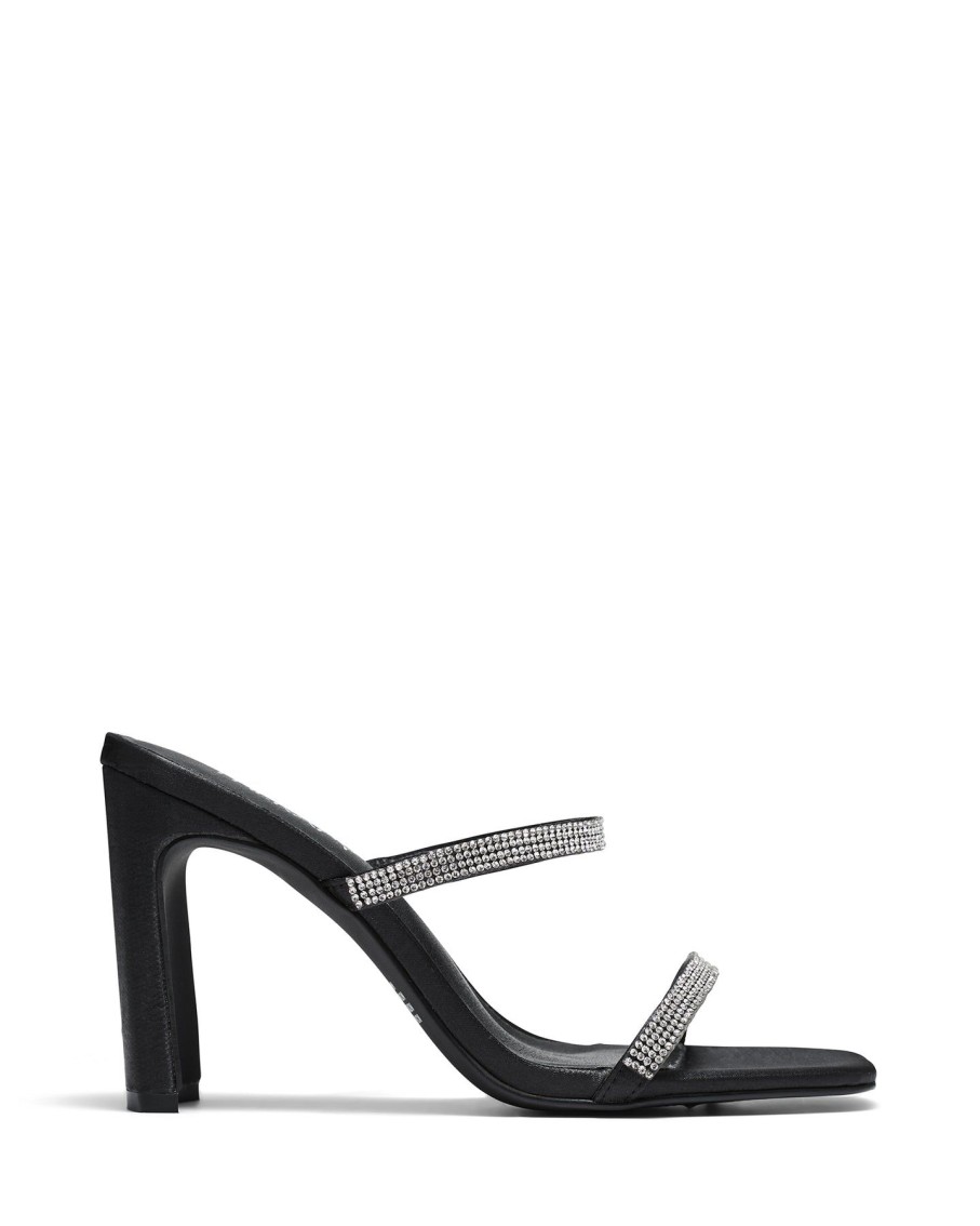 Heels Therapy Shoes | Betray Heel Black Satin