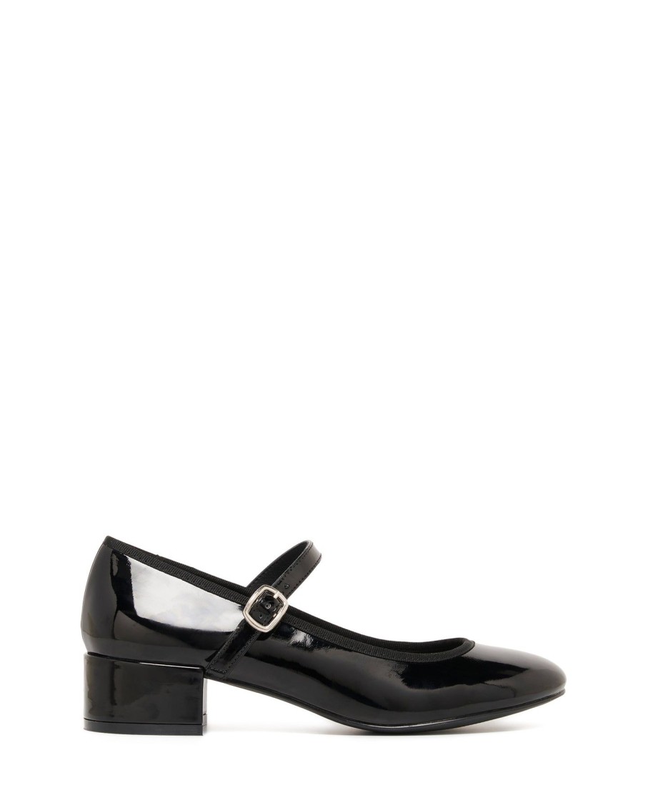 Balletcore Therapy Shoes | Liz Ballet Heel Black Patent