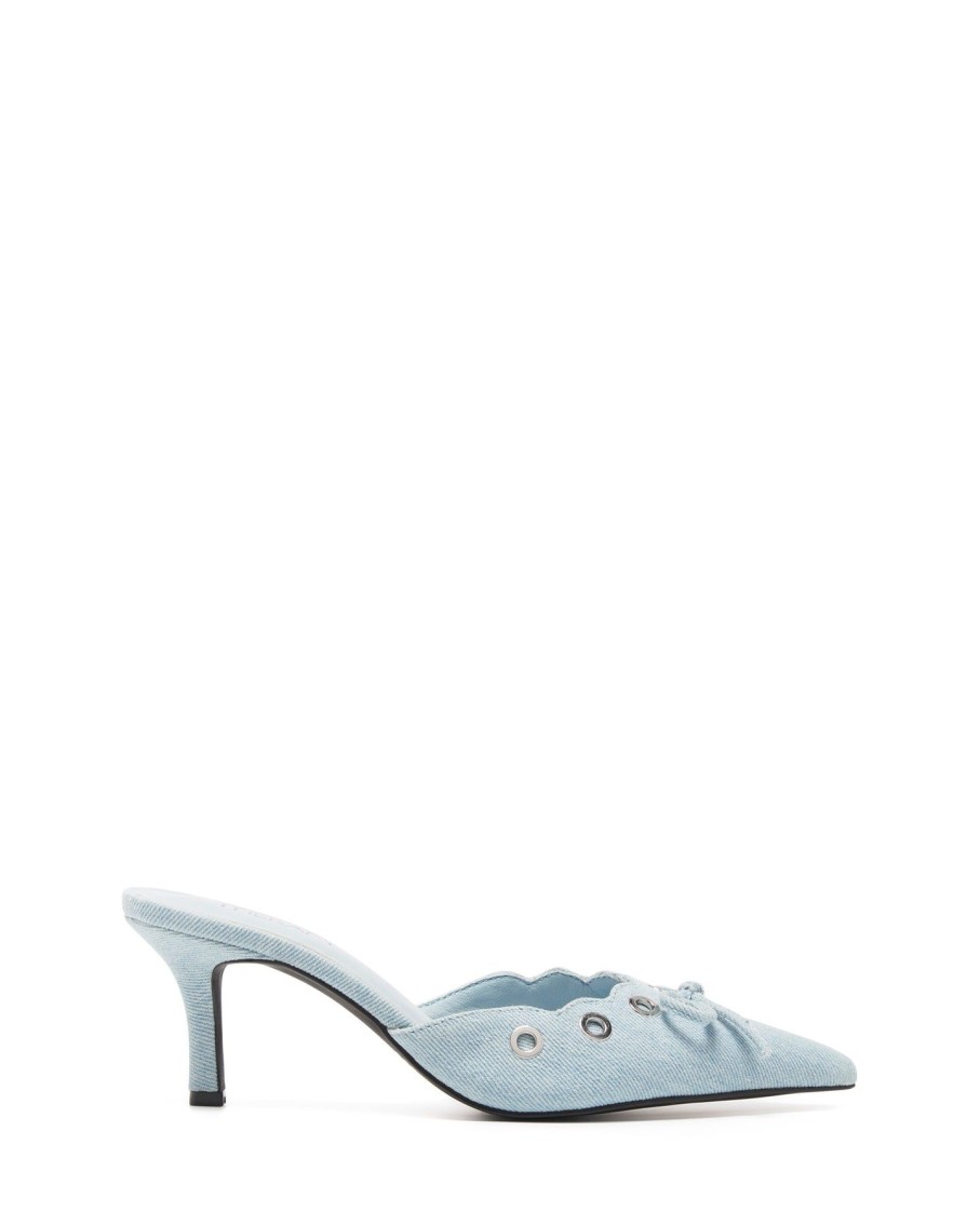 Heels Therapy Shoes | Justice Heel Light Blue Denim