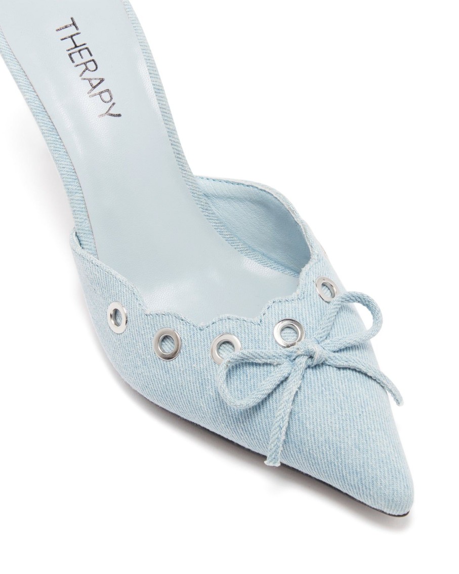 Heels Therapy Shoes | Justice Heel Light Blue Denim