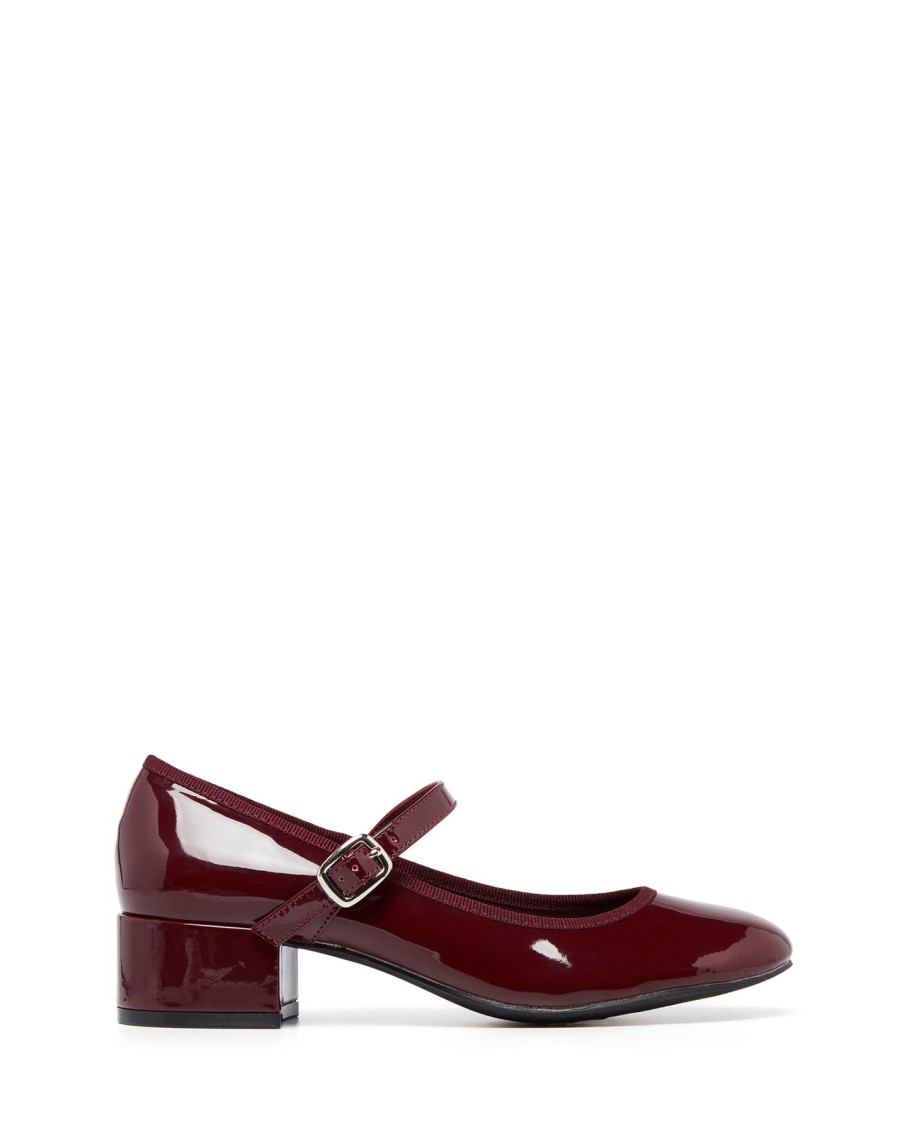 Balletcore Therapy Shoes | Liz Ballet Heel Cherry Patent