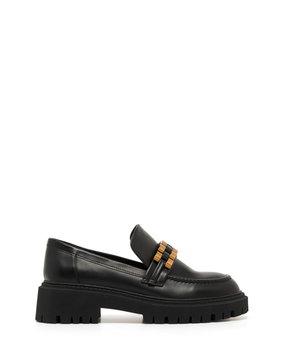 Flats Therapy Shoes | Exell Loafer Black Smooth