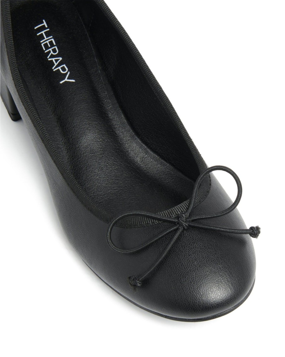 Heels Therapy Shoes | Diana Ballet Heel Black