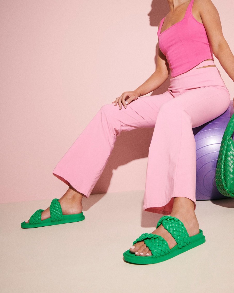 Flats Therapy Shoes | Evil Flat Sandal Green