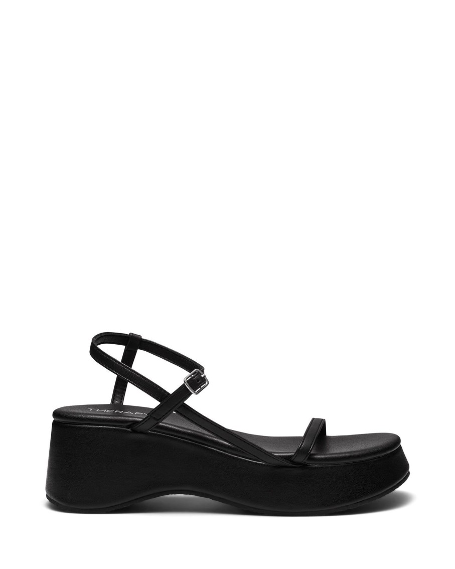 Sandals Therapy Shoes | Claudia Platform Sandal Black