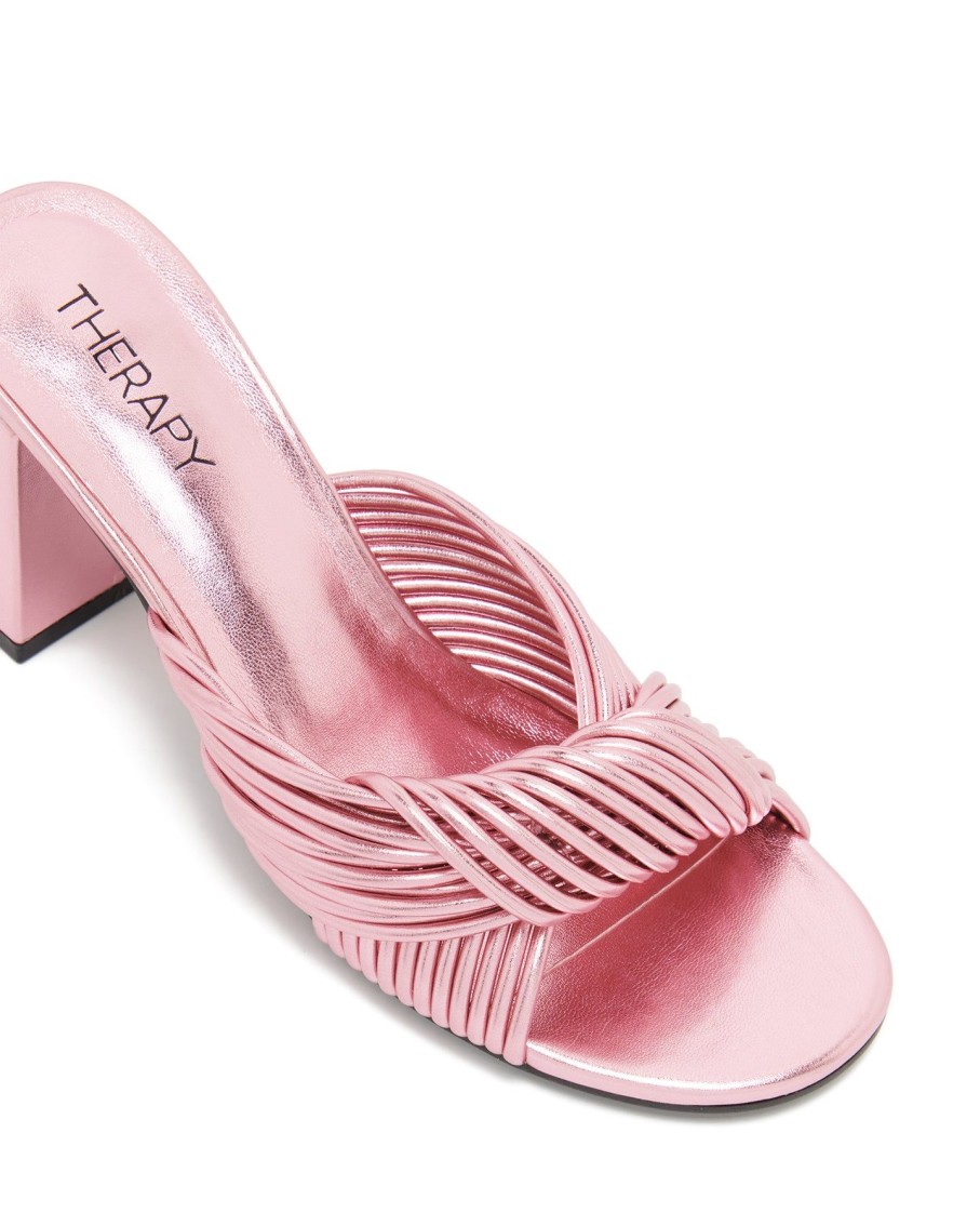 Sandals Therapy Shoes | Kaylee Heel Pink Metallic