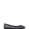 Balletcore Therapy Shoes | Arlo Mesh Ballet Flat Black Crinkle Patent