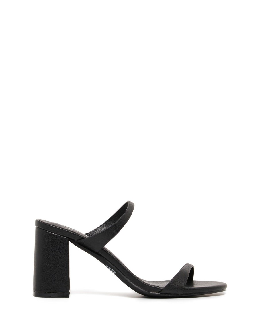 Sandals Therapy Shoes | Kirra Heel Black Smooth